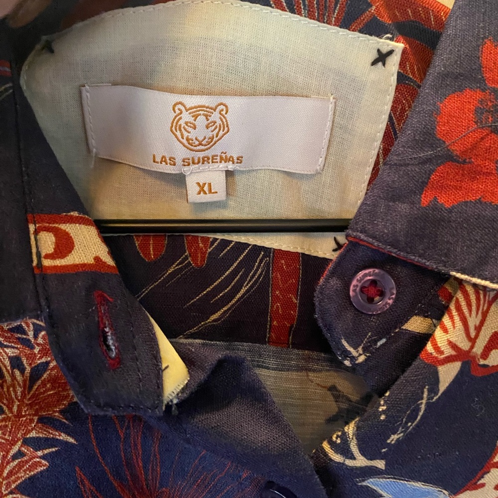 Las Surenas Linen/Cotton Button Down and Pant Set - Picture 2 of 7